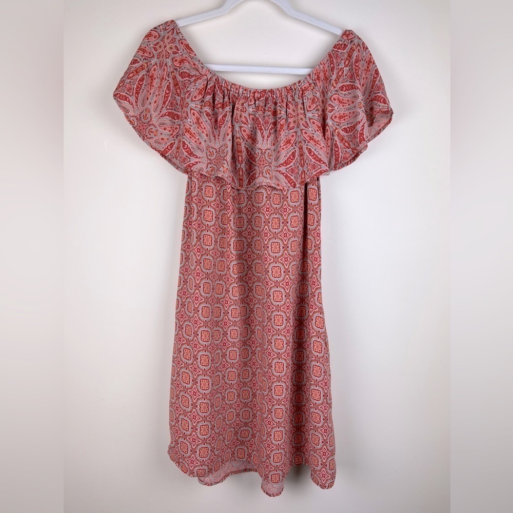 Sanctuary | Feminine Garden Party Misha Off The Shoulder Shift Dress | L